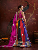 KcPc Traditional Leheriya Georgette Lehenga with Gota WorkMHS