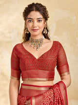 Buy Bandhani Style Saree Kcpc