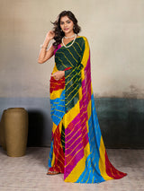 Buy New Chiffon Leheriya Style With Casual Wear Saree