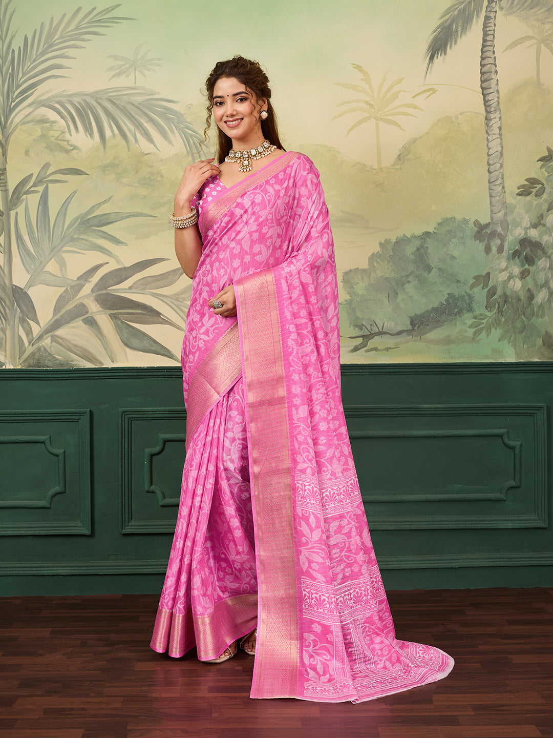 Buy Printed Style With Zari border