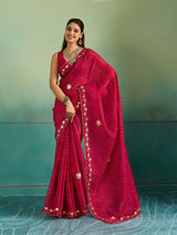 Buy Leheriya Style With Gotapatti Work Saree