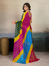 Buy New Chiffon Leheriya Style With Casual Wear Saree