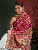 KcPc Letest Khaddi Georgette Embroidery Heavy Border Work Dupatta TUF