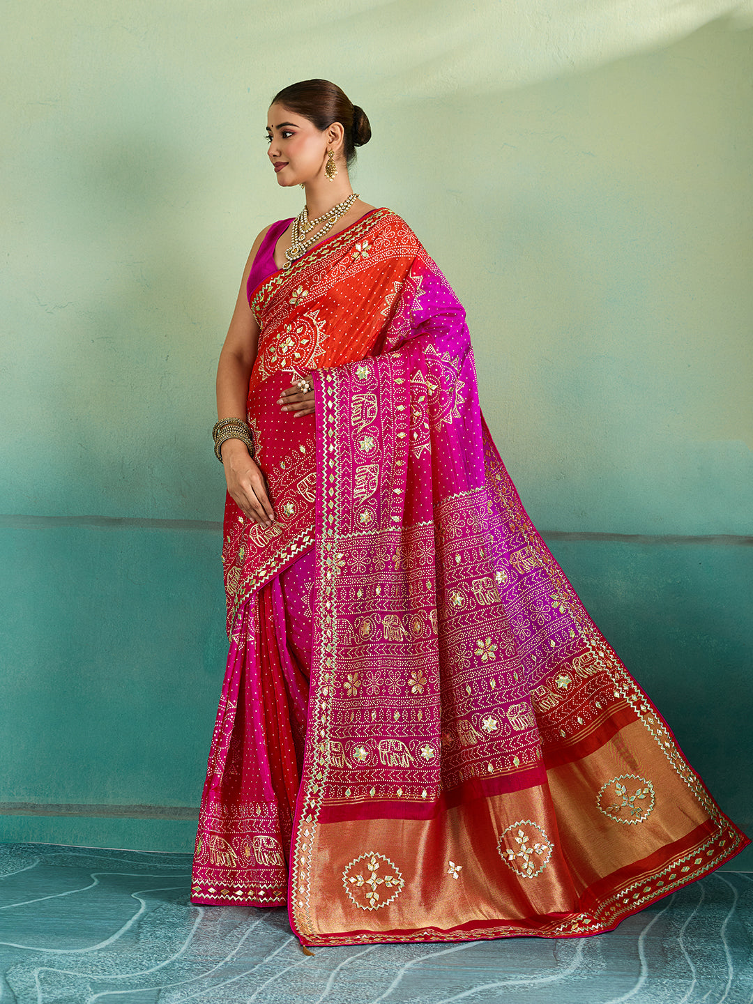 KcPc New Premium Modal GajiSilk Saree for Women with Fancy Design AMT