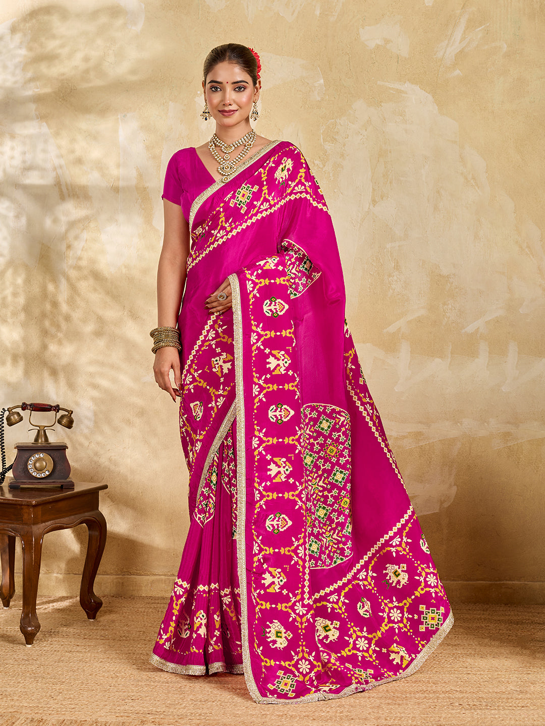 Buy NewPatola Style Saree withFestive Wear KcPc