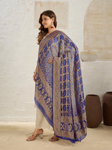 KcPc Pure Khaddi Georgette Meenakari Neemzari Bandhej Dupatta