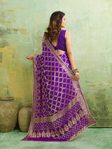 KcPc Latest Gharchola Banarasi Silk With Heavy Zari Work Saree KML Purple
