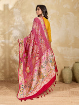 KcPc Premium Khaddi Georgette Silk Kalamkari Dupatta for Traditional Wear ASF