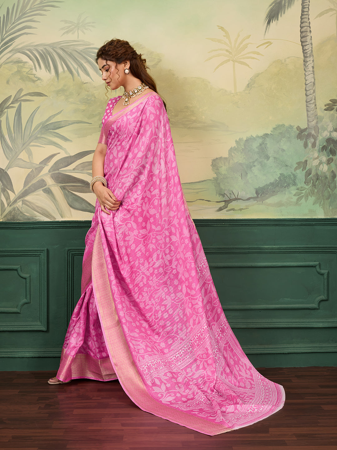 Buy Printed Style With Zari border