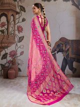 Royal Meenakari Pure Khaddi Georgette Saree for Women 7