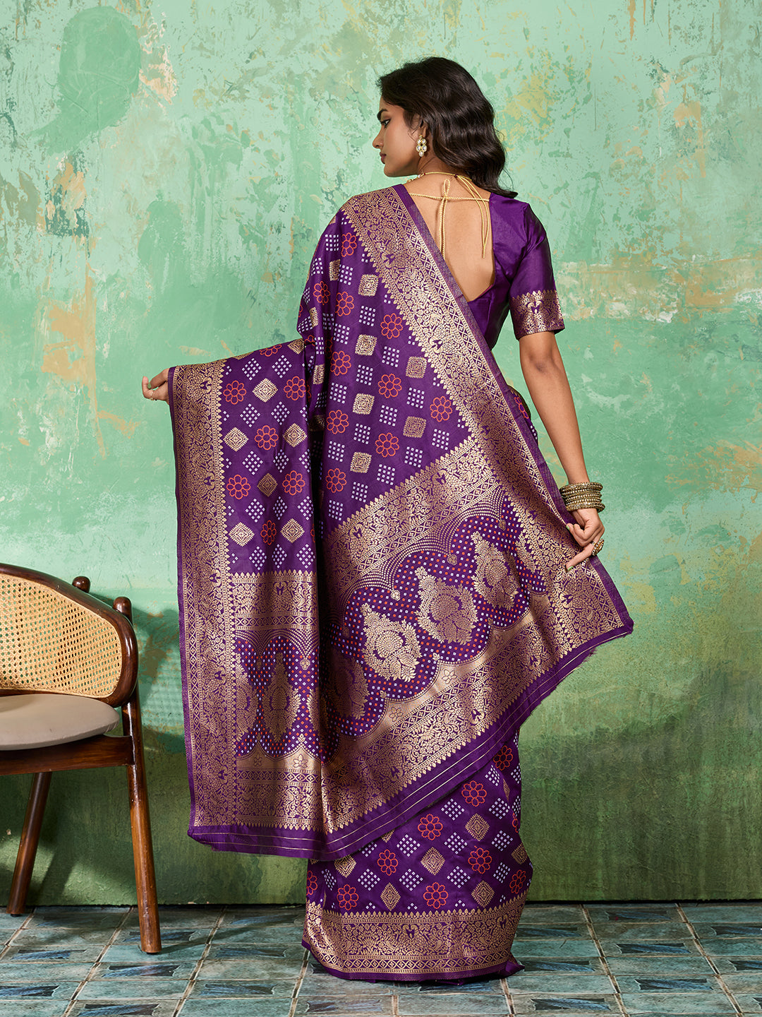 Buy Latest Bandhani Saree With Casual Wear