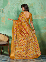 Buy New Launch Cotton Silk Printed Style With Daily Wear Saree