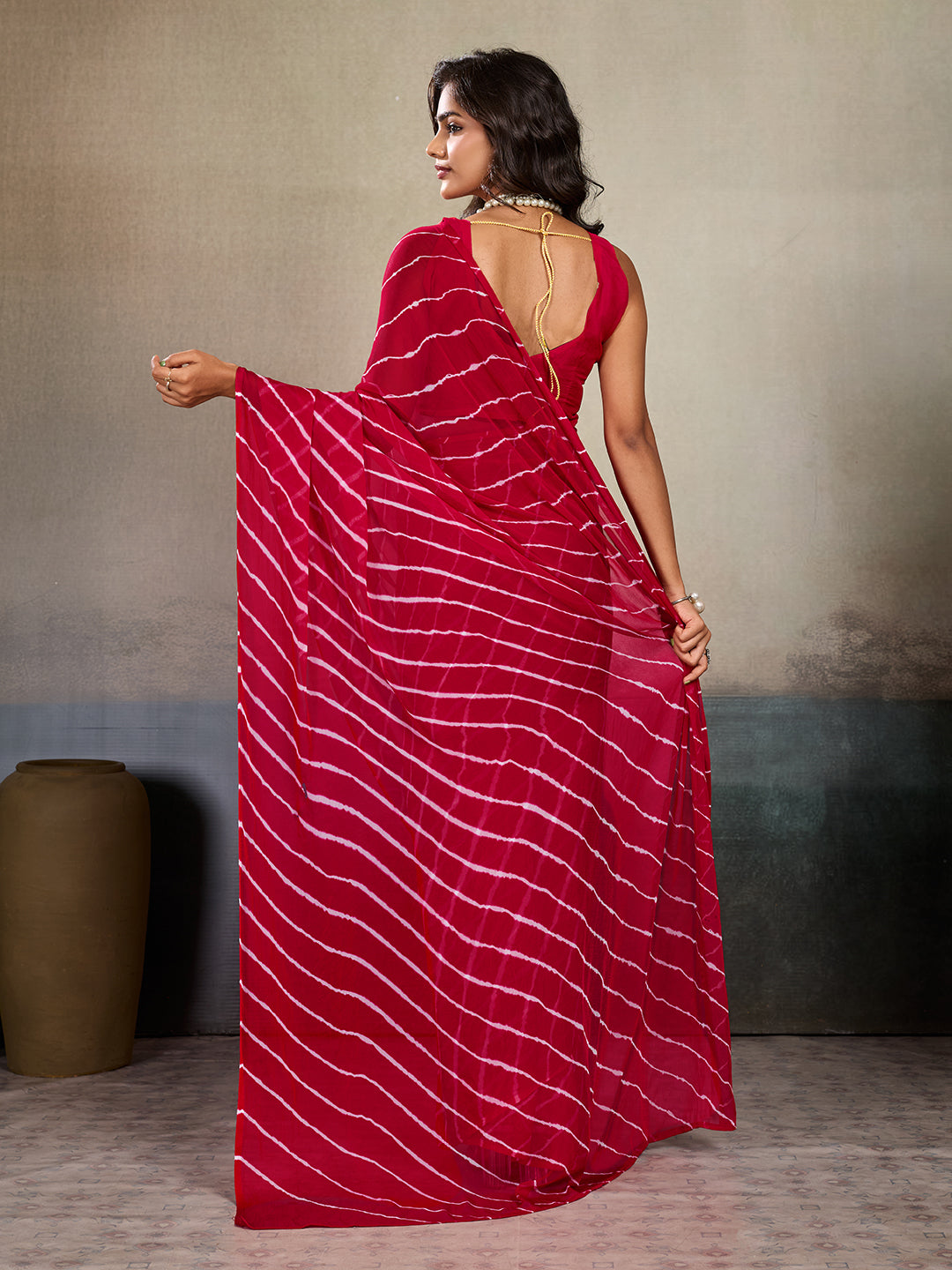 Buy New Chiffon Leheriya Style With Casual Wear Saree
