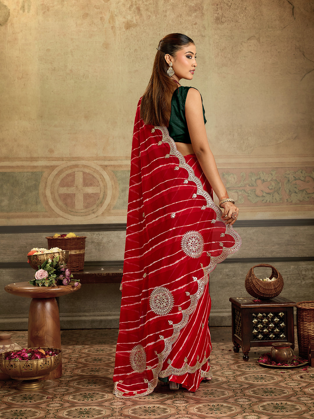 KcPc Beautiful Designer Saree with Rich Gotapatti Work and Royal AppealPDM