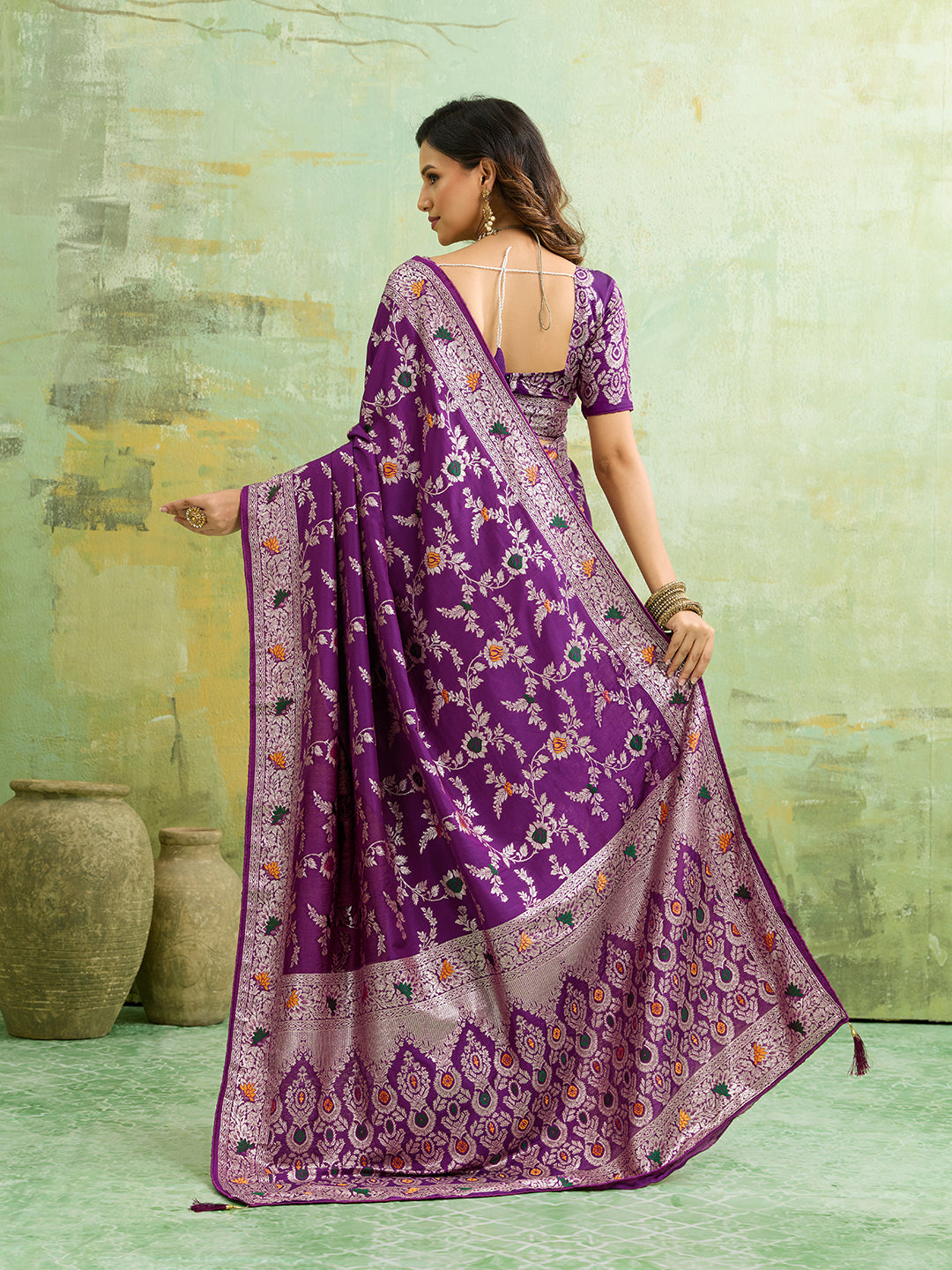 Silk With Zari Weaving Saree under 2000