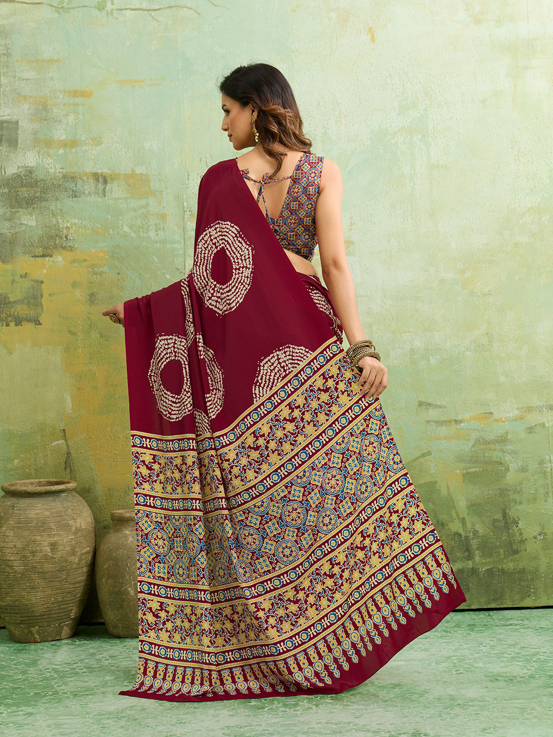 KcPc New Premium Casual Saree in Kalindi Style Soft Crepe Silk Fabric Drape APL