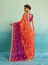 KcPc Premium Jaipur Hand Dyed Saree in Pure Najmeen Chiffon MHS