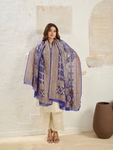 KcPc Pure Khaddi Georgette Meenakari Neemzari Bandhej Dupatta