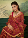 Buy Ghatchola Saree With Bikaneri bandhej Work