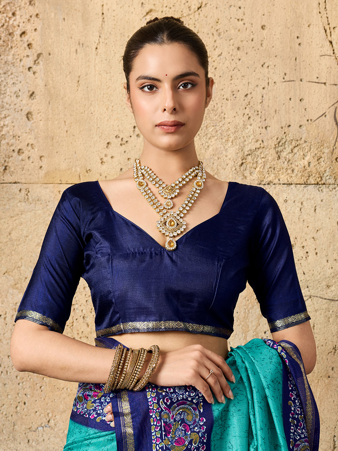 By Latest Dola Silk Printed Style With Zari Border Work Saree