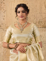 KcPc New Bollywood Banarasi Saree in Tissue Silk Inspired by NayantharaNDA