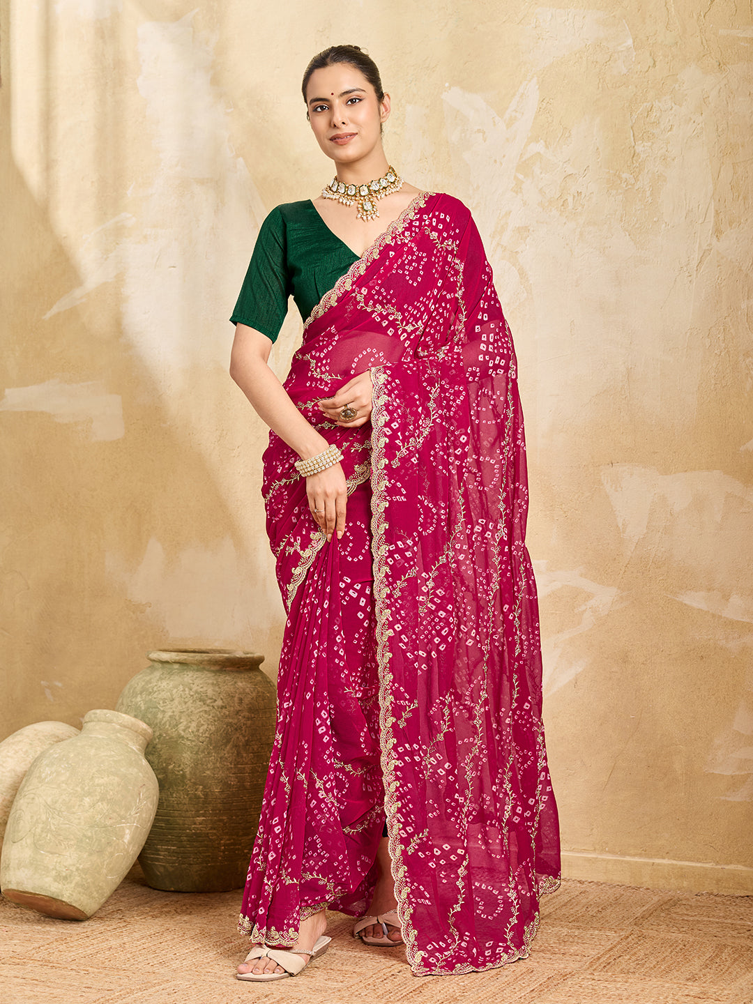 By Bandhani Saree