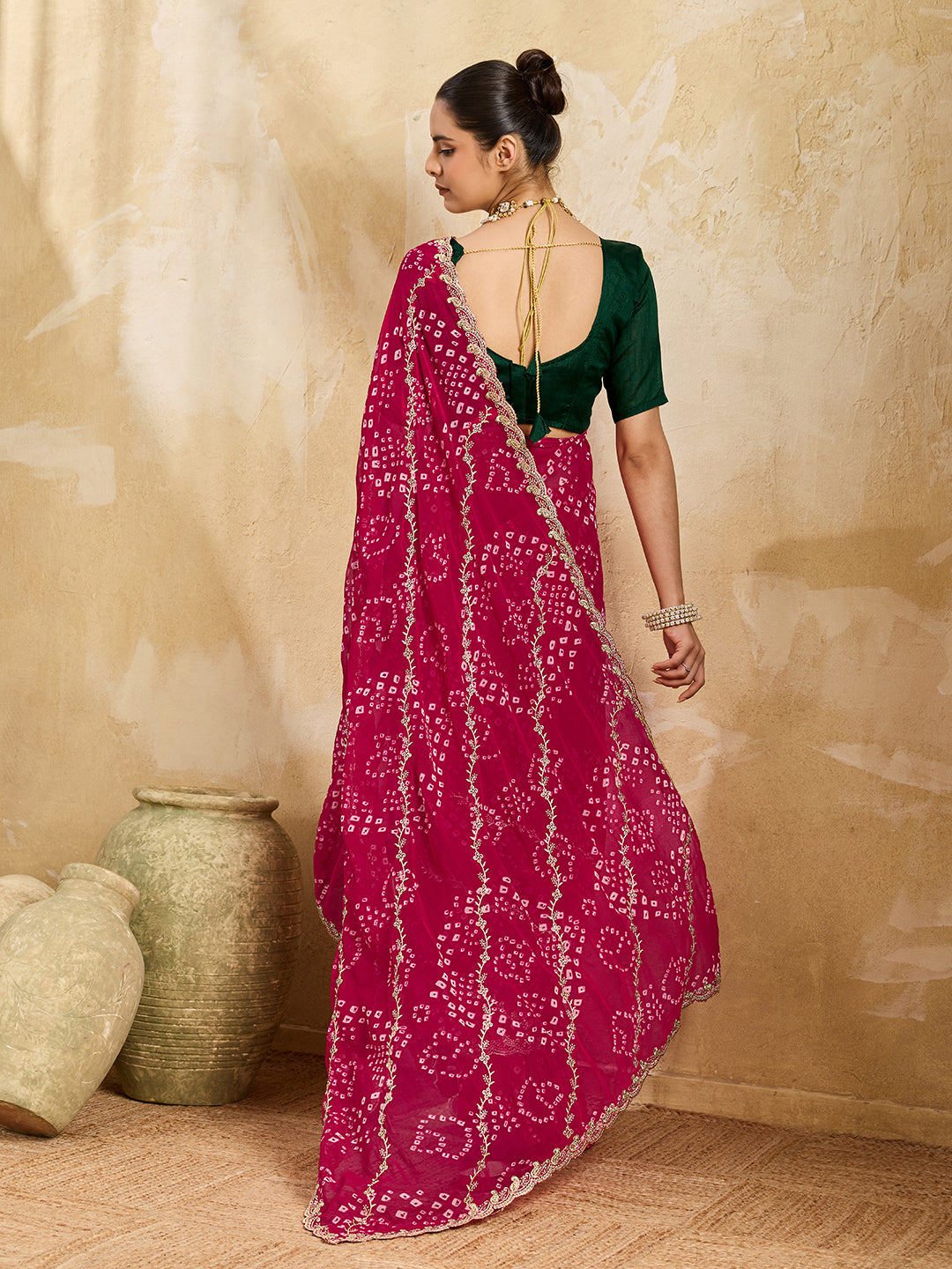 By Bandhani Saree