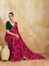 By Bandhani Saree