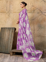 Georgette Flower Printed Style Saree for causal wear under 1000