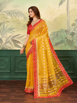 KcPc Rajasthani Marwadi Pure Kota Doria Piliya Banarasi Zari Pallu SareeSWA