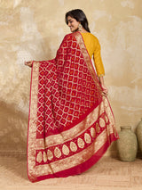 KcPc New Georgette Bandhani Zari Print Dupatta