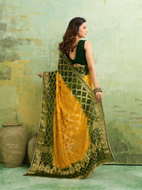 KcPc Latest Gharchola Banarasi Silk With Heavy Zari Work Saree KML Yellow Green