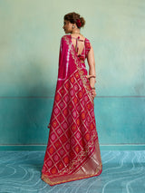 Buy Bandhani Saree with Gotapatti Work