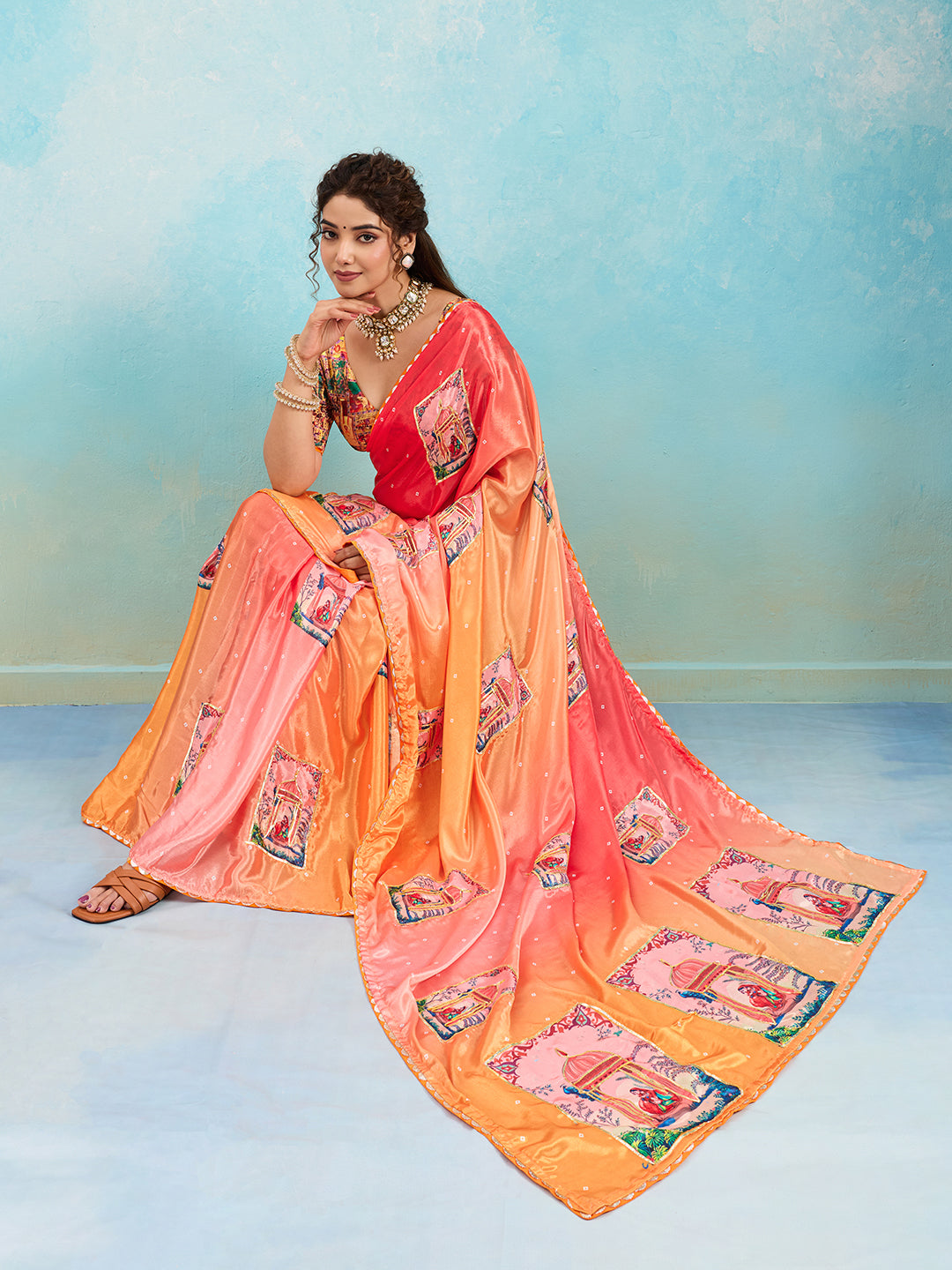 Buy Premium Saree with Kalamkari Style KcPc