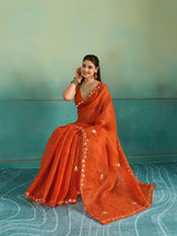 Buy Leheriya Style With Gotapatti Work Saree