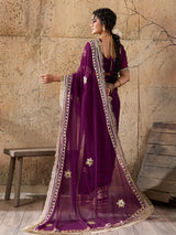 KcPc New Handcrafted Kacha Gota Patti Saree in Pure Georgette Fabric MHS