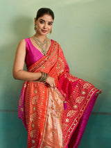 KcPc New Festive Modal GajiSilk Fancy Saree with Gotapatti Work AMT
