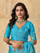 Buy Bandhani with Kachha Gota Patti Glow Modal Silk Saree Kcpc