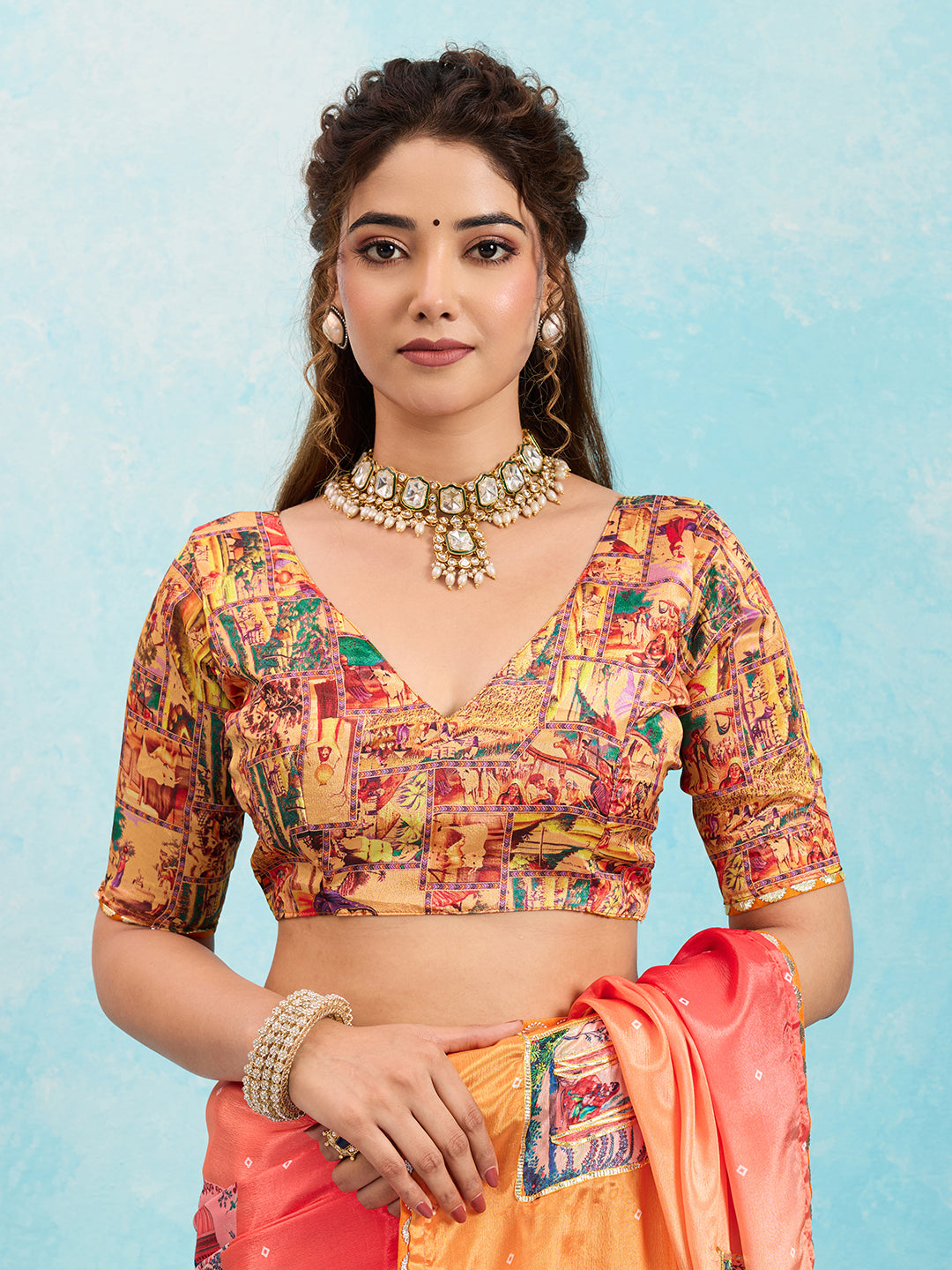 Buy Premium Saree with Kalamkari Style KcPc
