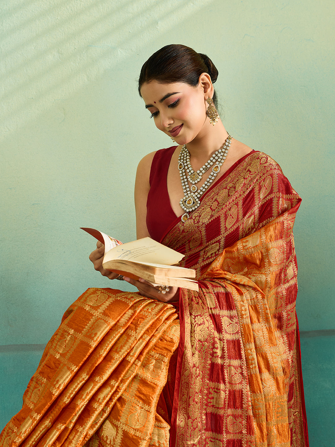 Buy Banarasi Saree With Festivel Wear