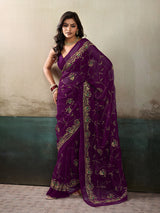 Buy Traditional Style WithHandcrafted Aari tari Work