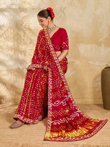 Buy New Royal Ghatchola Style Saree with Gota Patti Work KcPc