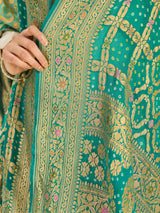 KcPc Pure Khaddi Georgette Meenakari Neemzari Bandhej Dupatta