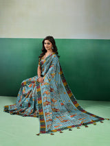 Buy Kalamkari Saree With Mehendi Wear