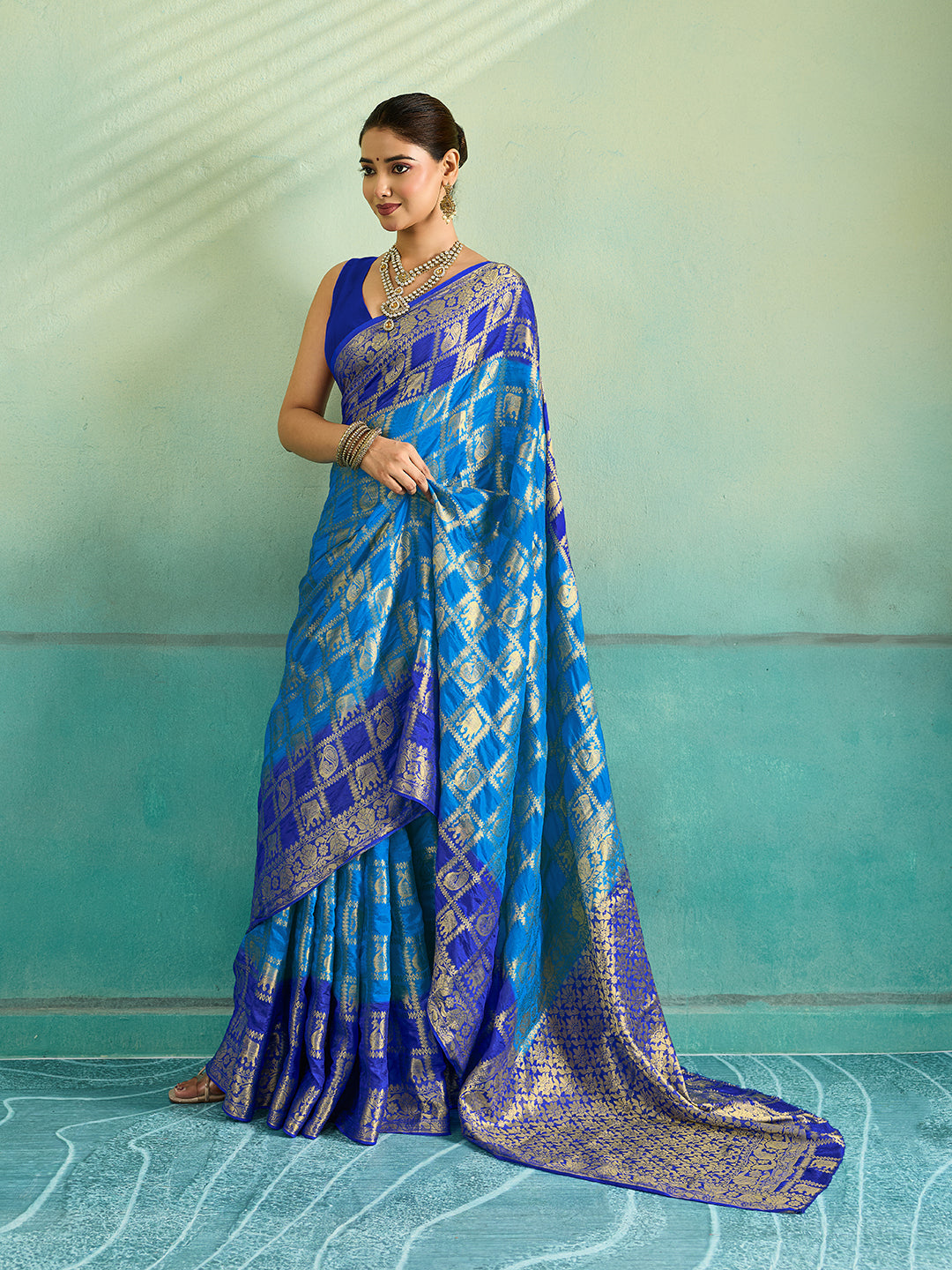 Buy Banarasi Saree With Festivel Wear