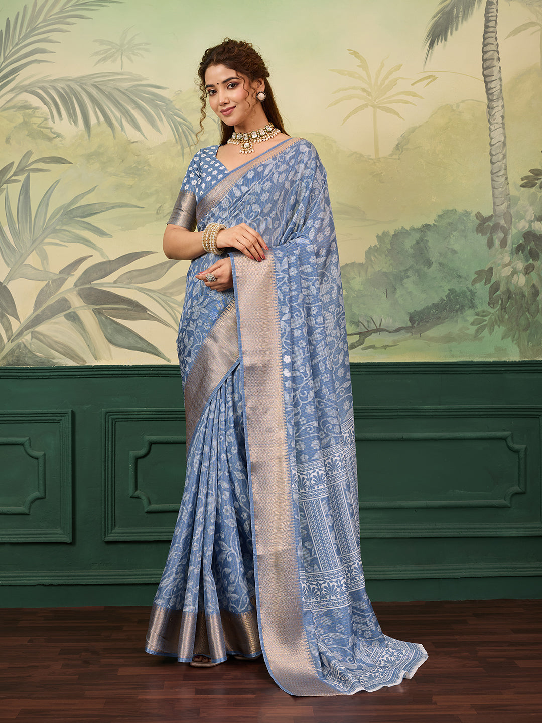Buy Printed Style With Zari border