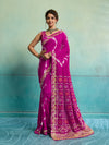 Buy Bandhani Style Dola Silk Saree with Gotapatti Work Kcpc