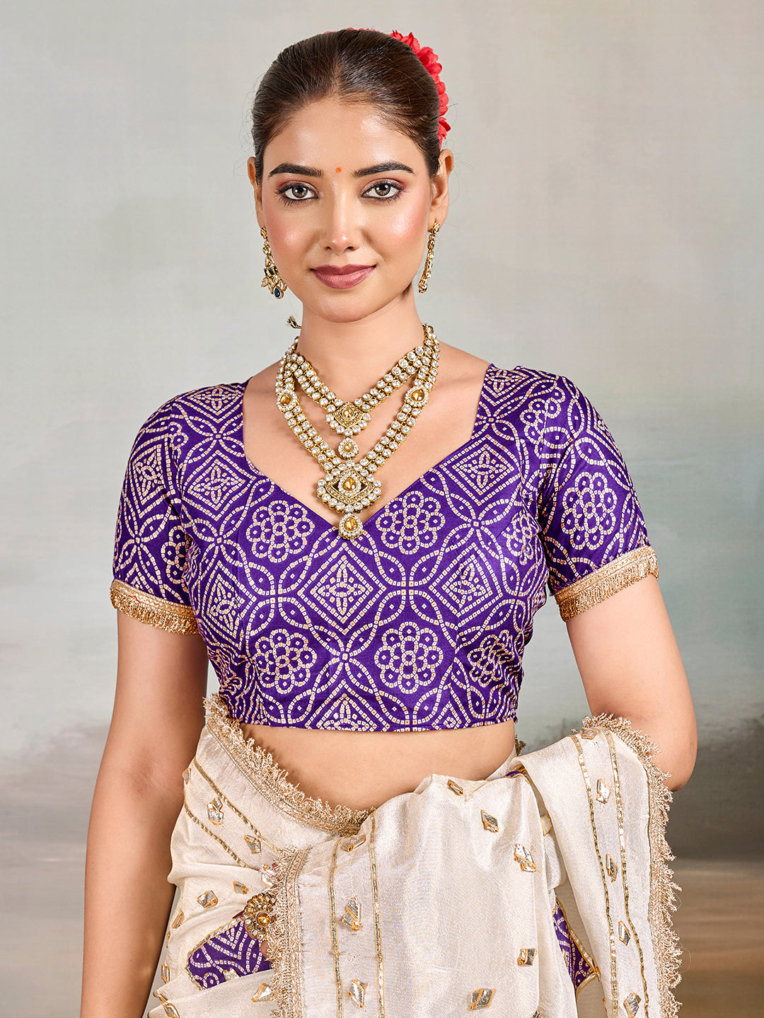 KcPc Luxury Designer Tissue Silk Saree with Gota Patti EmbellishmentGAN