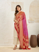 KcPc New Launch Pure Khaddi Georgette Upada Neemzari Bandhej Dupatta