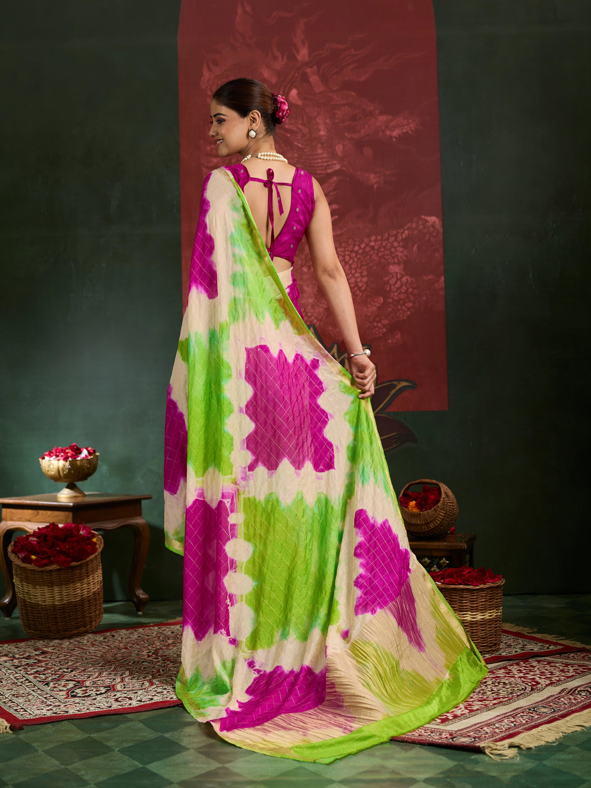 KcPc Premium Cotton Silk Banarasi Saree with Zari BorderGAN